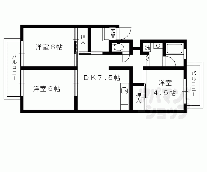 【カイデハイツ】間取