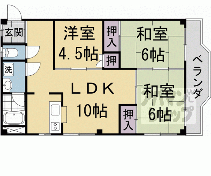 【サンバースト山崎】間取