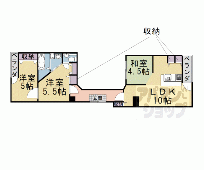 【ＫＳレジデンス京都千本今出川】間取