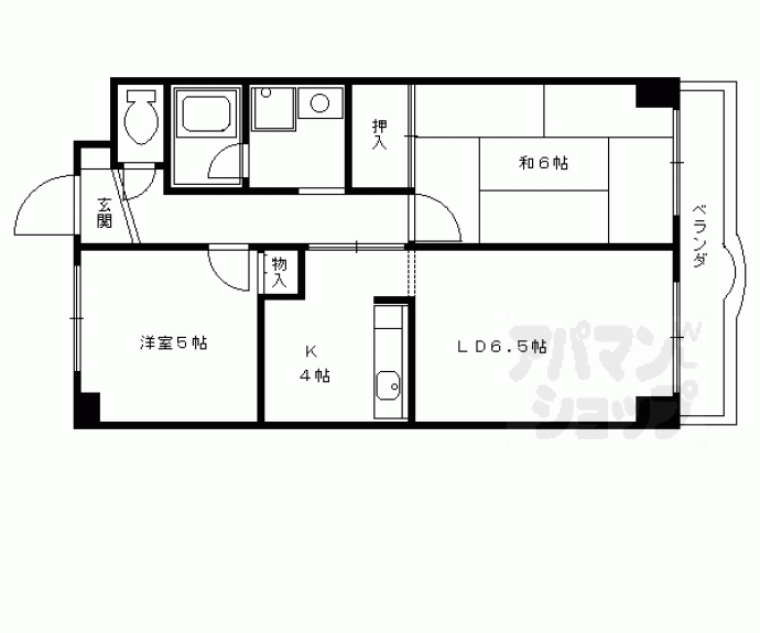 【ノイシュロス御室南】間取