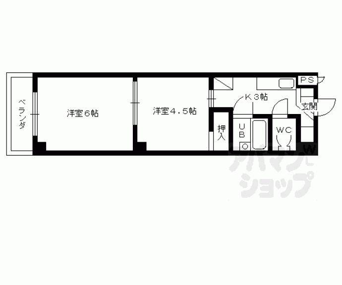 【ドミール三条】間取