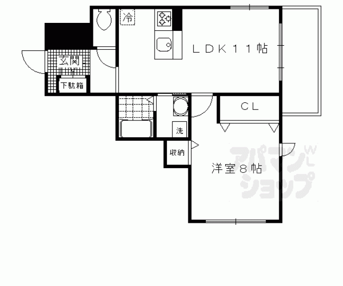 【エスポワール八番館】間取