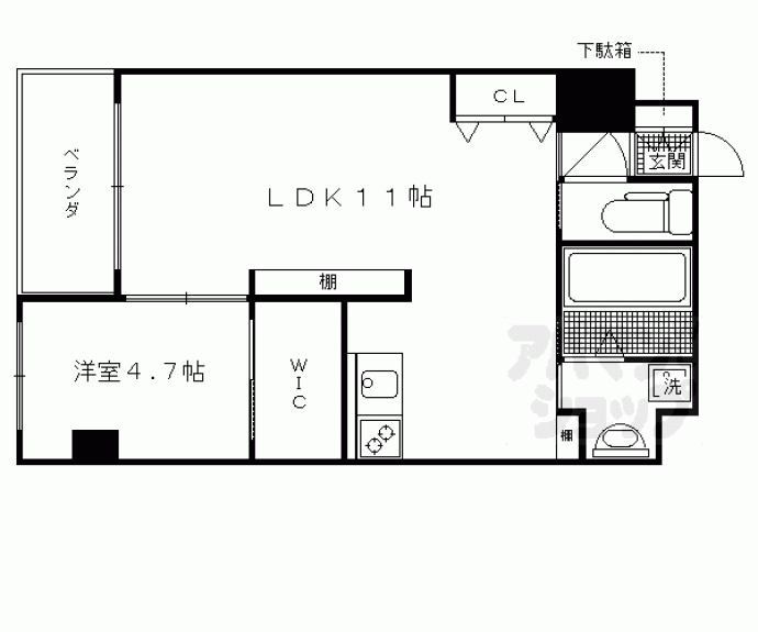 【ラスパルマス京都円町】間取