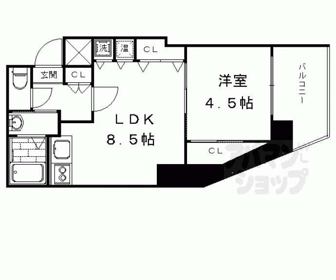 【ラスパルマス京都円町】間取