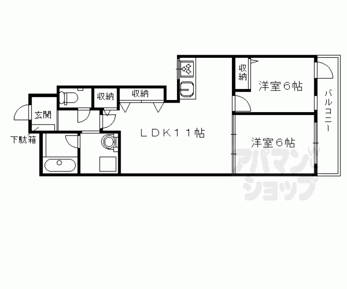 【ユニティ西大路】間取