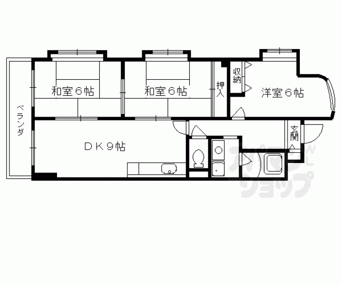 【ベルベデール向日町】間取