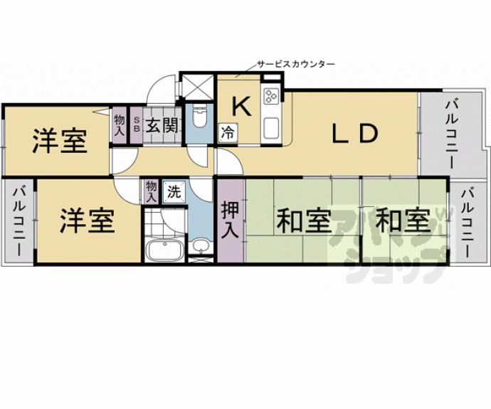 【ライオンズマンション太秦】間取