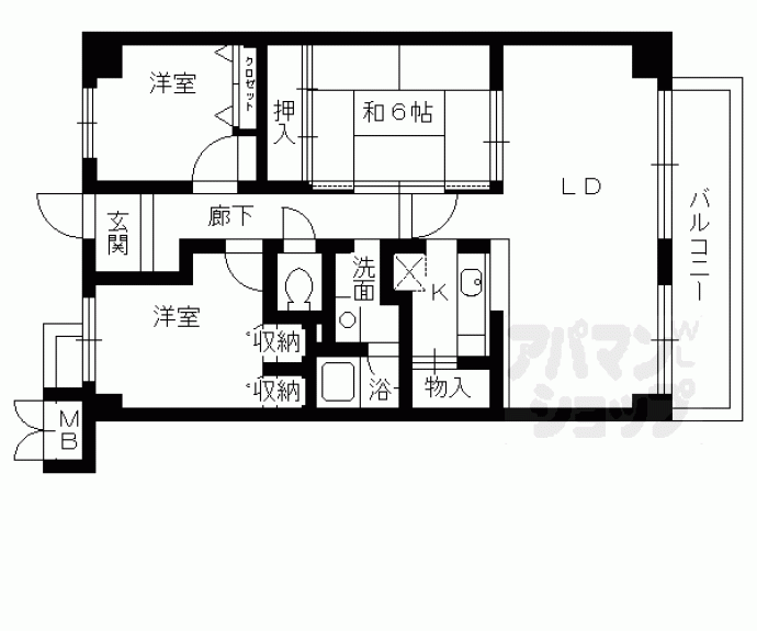 【ラフィネ西京極】間取