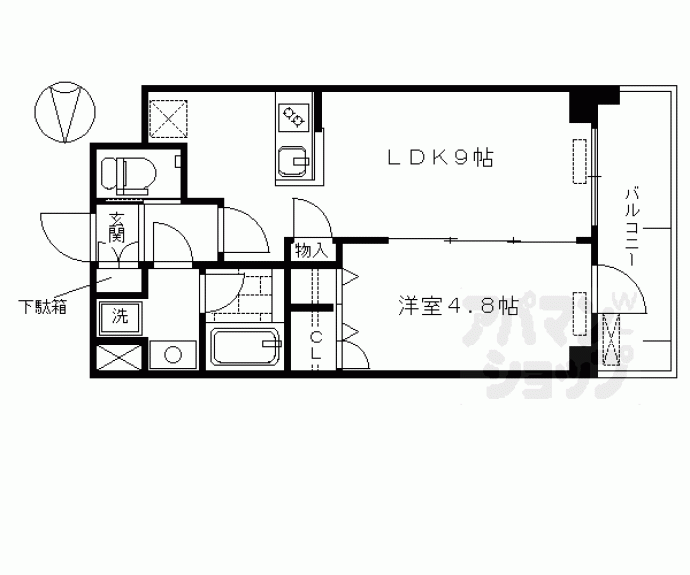 【ベラジオ五条堀川Ⅲ】間取