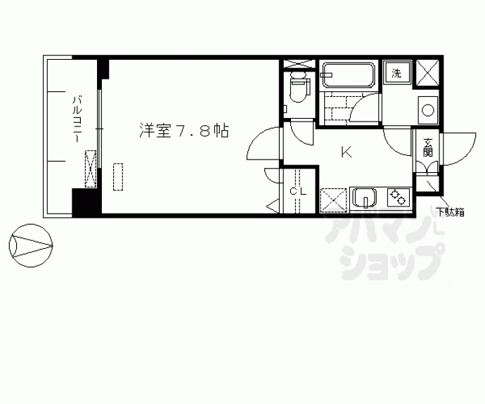 【ベラジオ五条堀川Ⅲ】間取