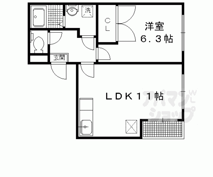 【グレイコート三条】間取