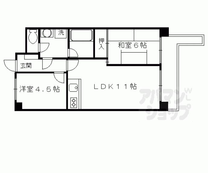 【ルミエール桃山】間取