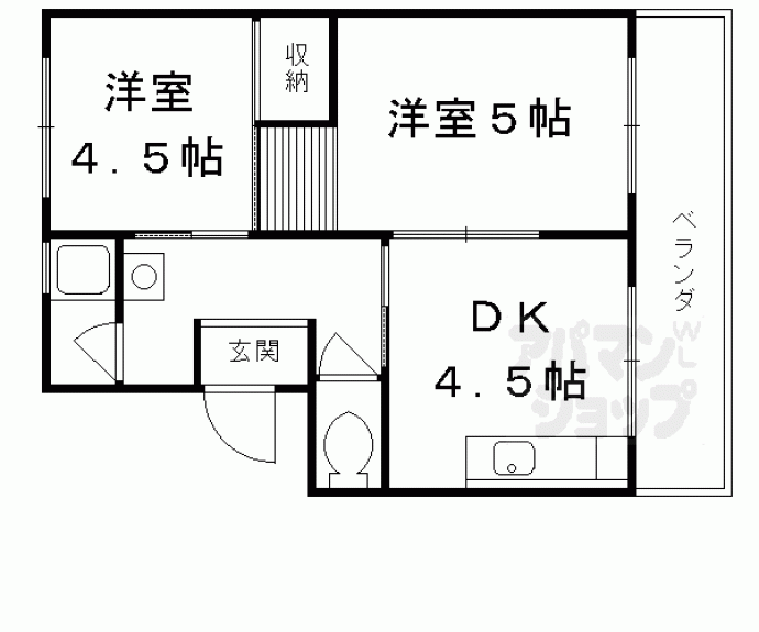 【エルマンション洛南】間取