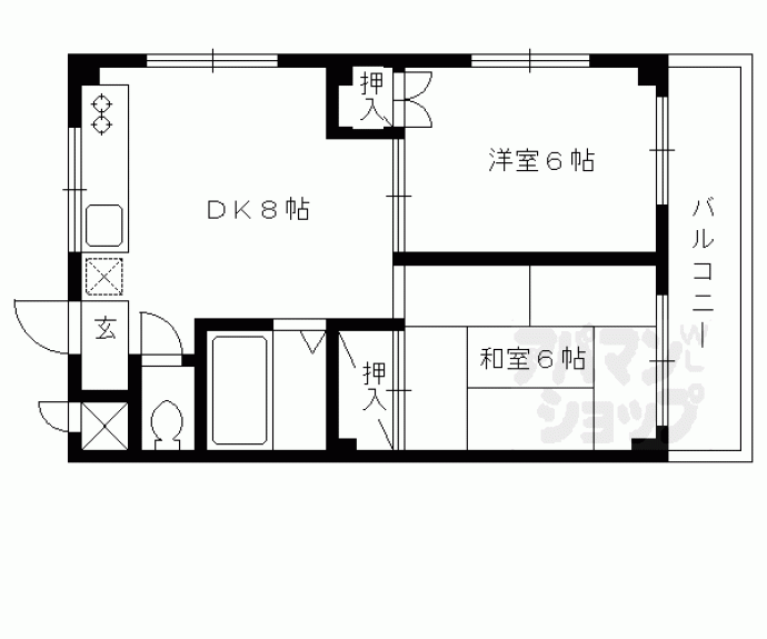 【ウエストハイツ上桂】間取