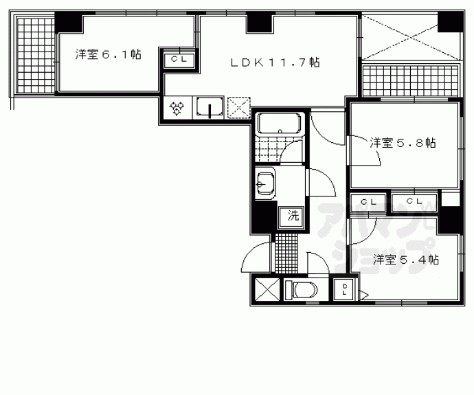 【アレックス堀川寺之内】間取