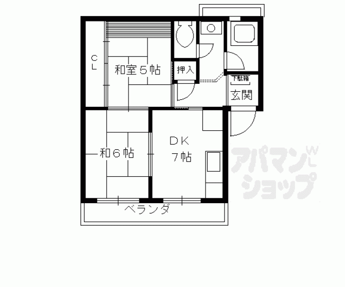 【梅の宮ハイツ】間取