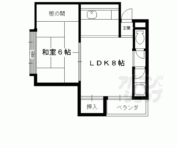 【梅津シティーハウスⅡ】間取