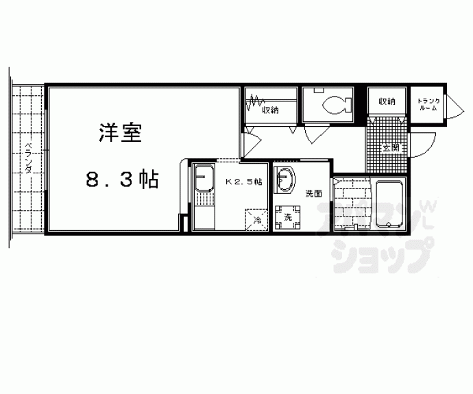 【アンジュ西京極】間取