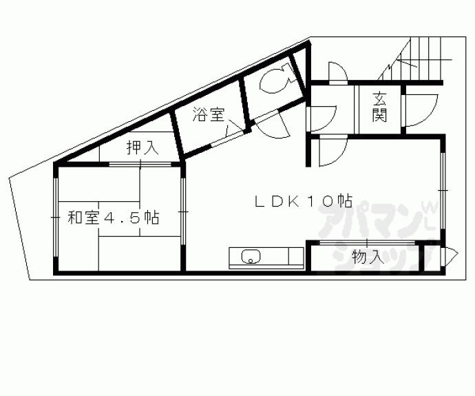 【コンフォート西京極】間取