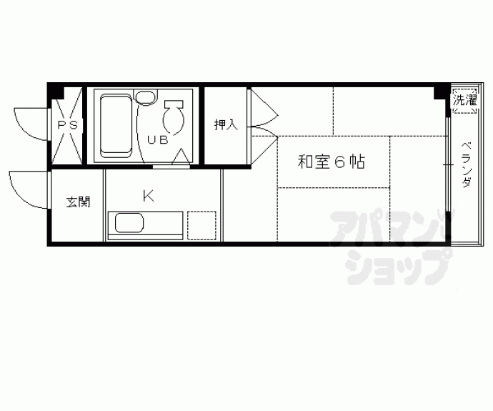 【ハイツ藤（太秦）】間取