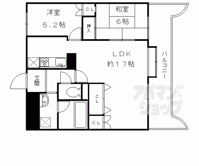 【ルネ西大路】間取