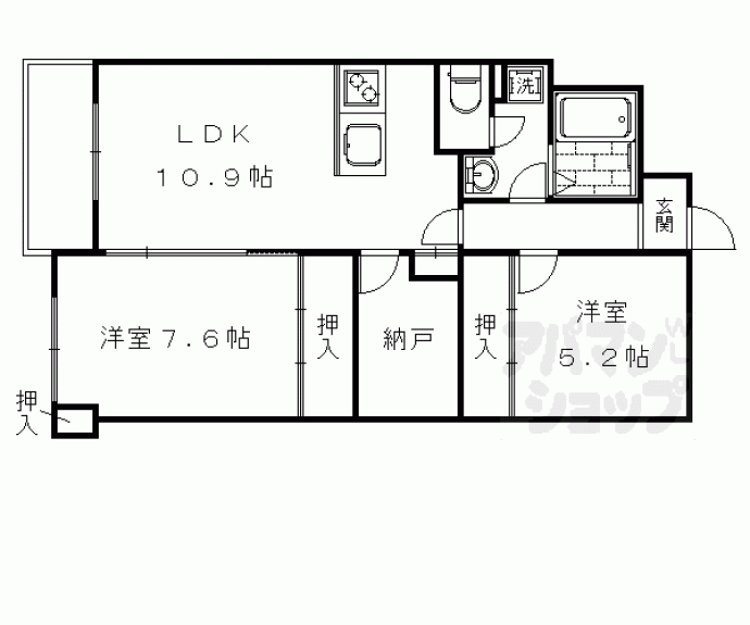 【シャルレ４番館】間取