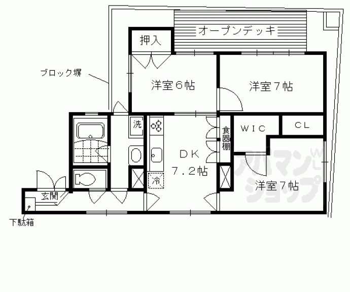 【メナー西院】間取