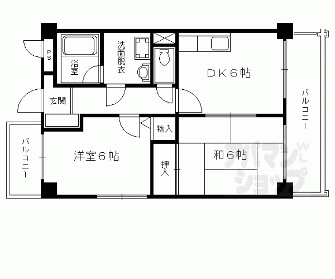 【ラムダ西大路】間取