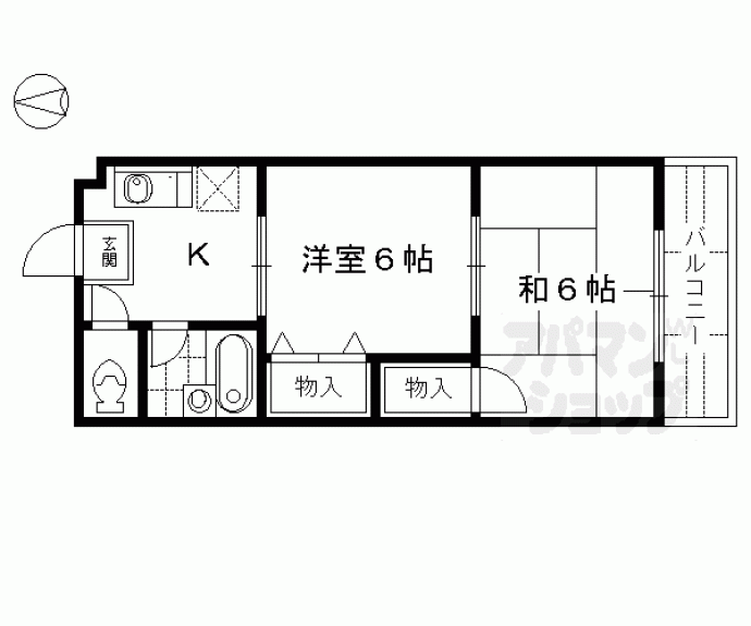 【エスポワール洛陽】間取