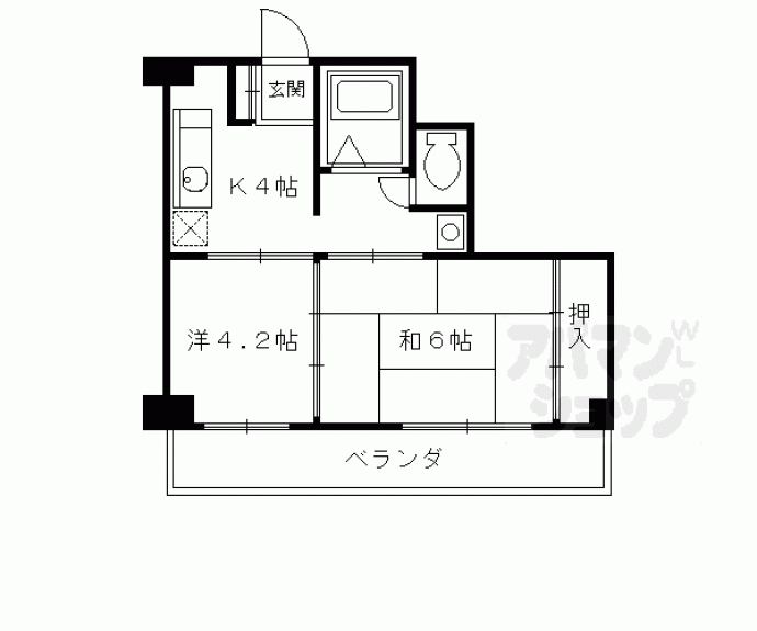 【ハイライズ西院】間取