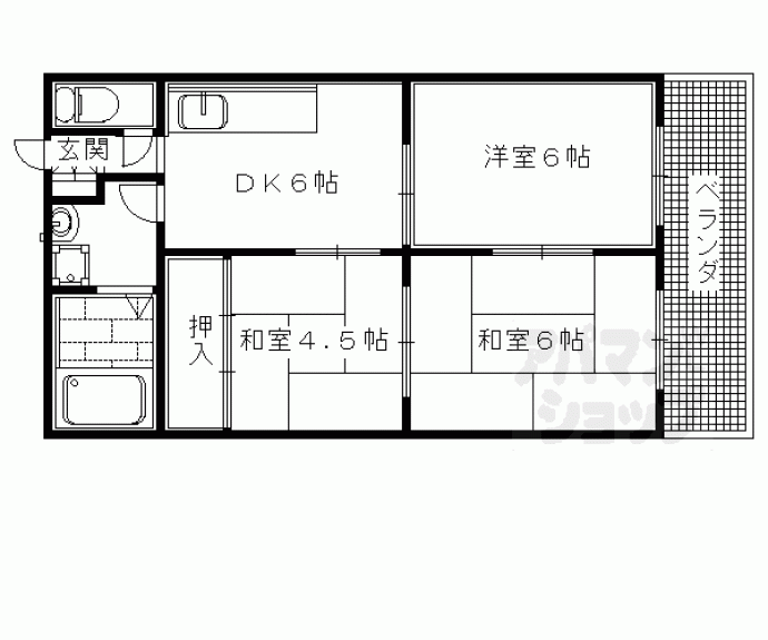 【西京極ハイツ】間取