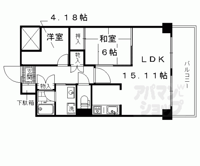 【パインフィールド吉祥院】間取