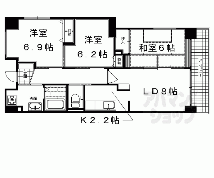 【グランウエスト綾小路】間取