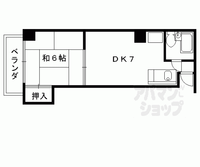 【サンハイツ西京極】間取