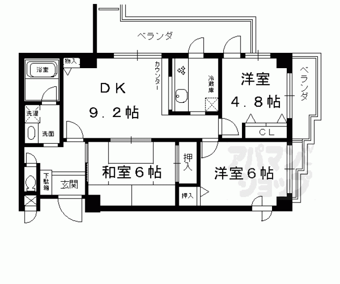 【グランドムール西洞院】間取