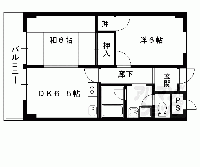 【サンロード朱雀】間取