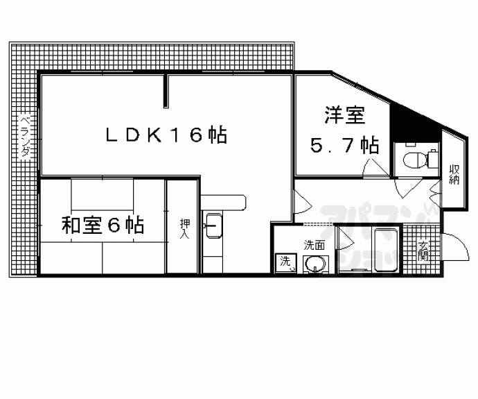 【第二シャトーウメダ】間取