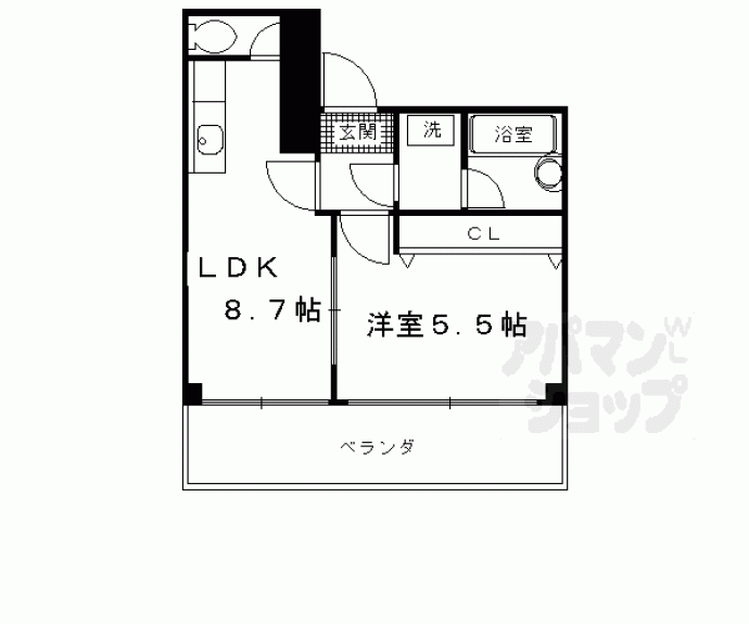 【西新屋敷太夫町マンション】間取