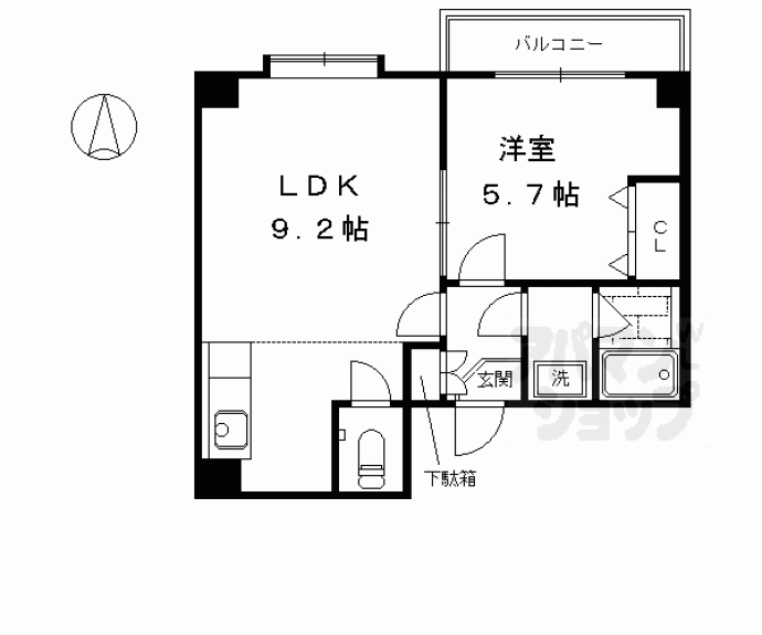 【西新屋敷太夫町マンション】間取