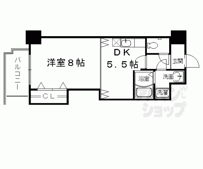 【ル・サフィール西大路】間取