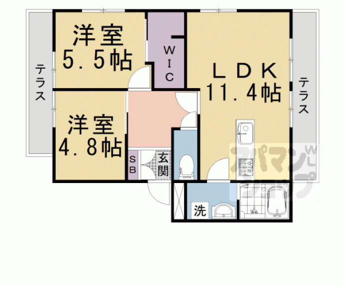 【フレグランス鳴滝】間取