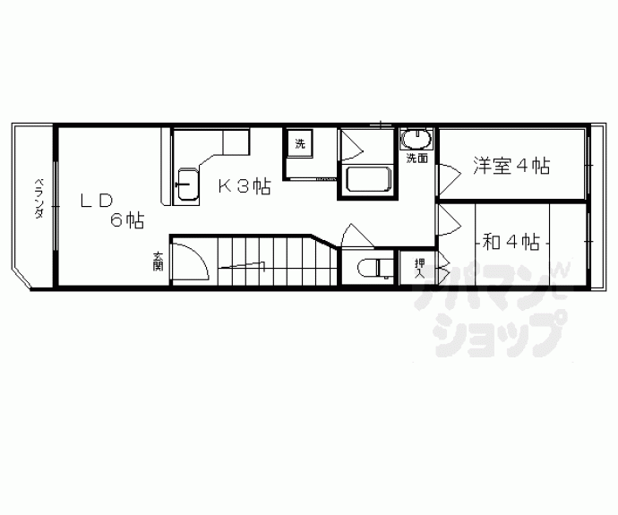 【西院追分町共同住宅】間取