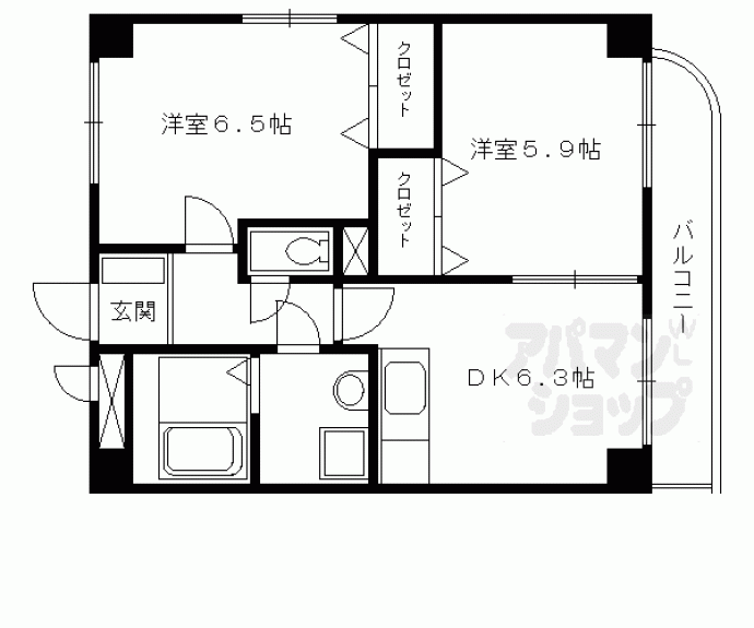 【サンパティークＡ】間取