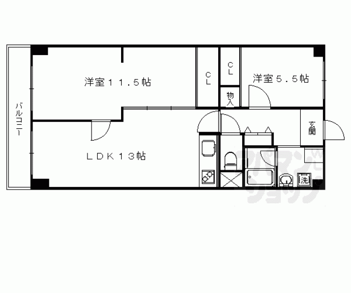 【マンハイム五条】間取