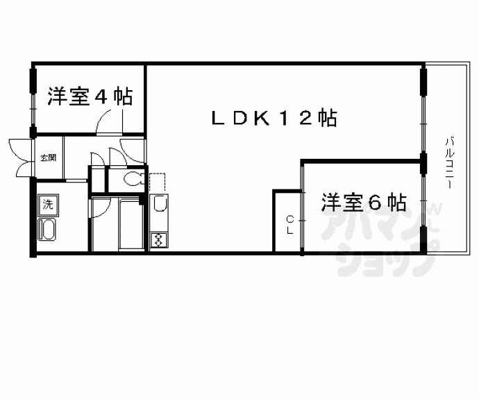 【マンハイム五条】間取