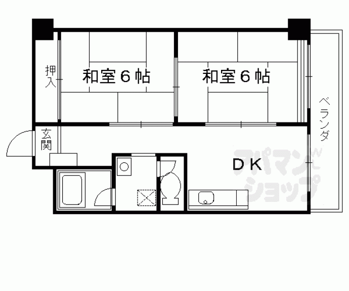 【パレット御池】間取