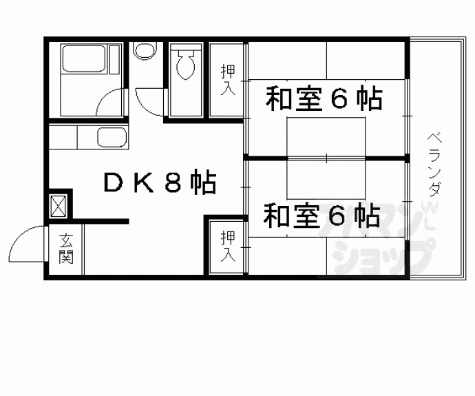 【サンハイツ西ノ京】間取