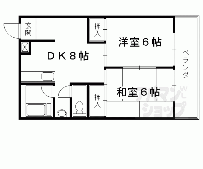 【サンハイツ西ノ京】間取