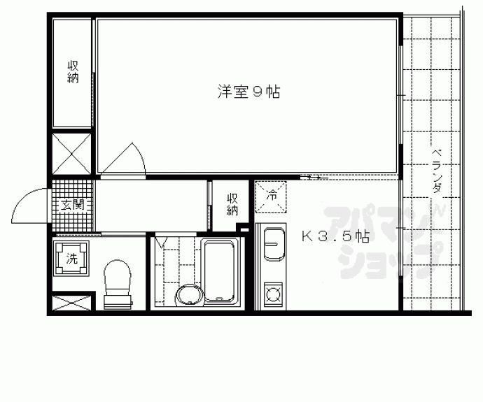 【エリーフラッツ西ノ京】間取