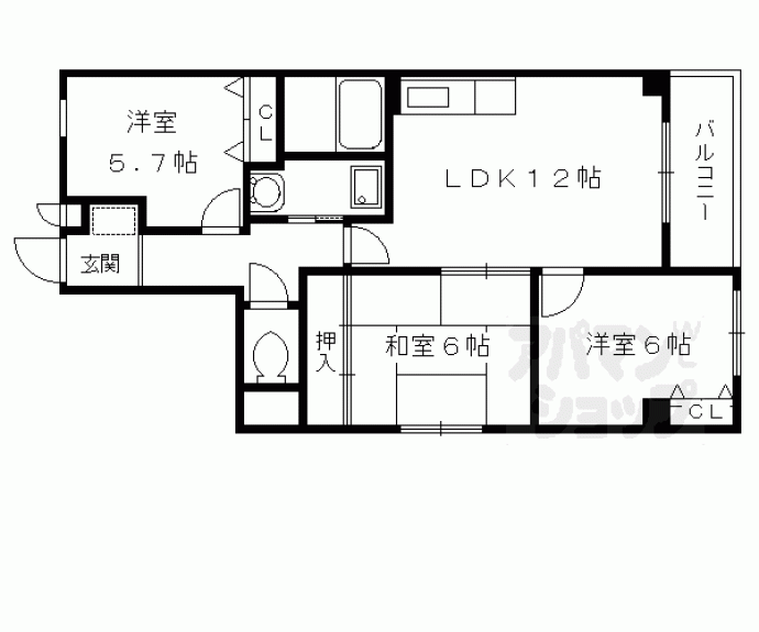 【フォートレス朱雀野】間取